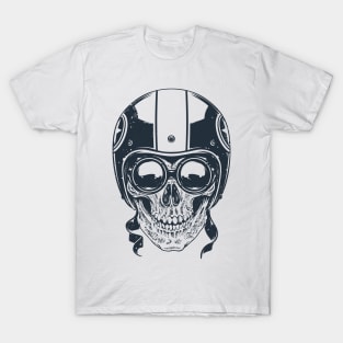 Skull in Racer Helmet T-Shirt